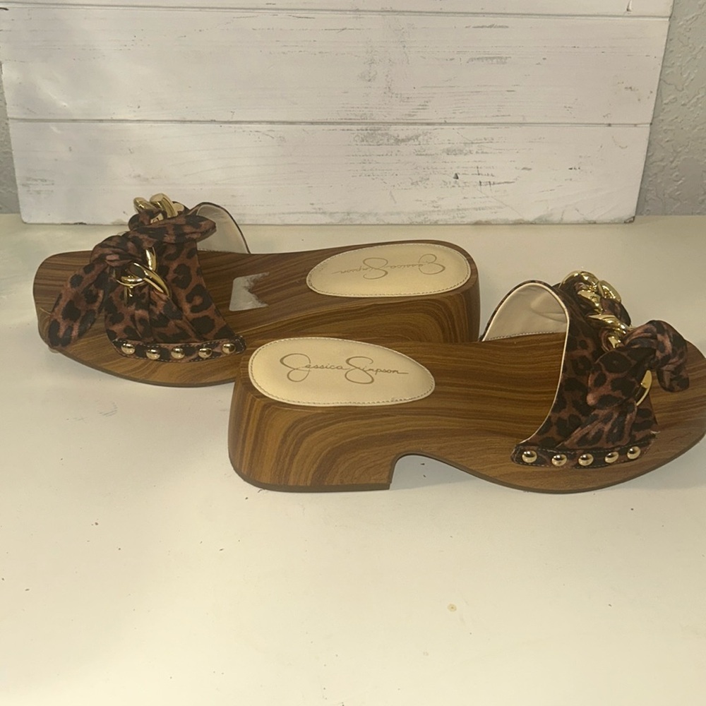 Jessica Simpson Women's resima platform Leopard Print  size 8 M  (38.5) - Picture 3 of 6